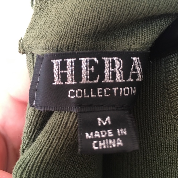 Lace up Khaki green dress - Picture 3 of 3